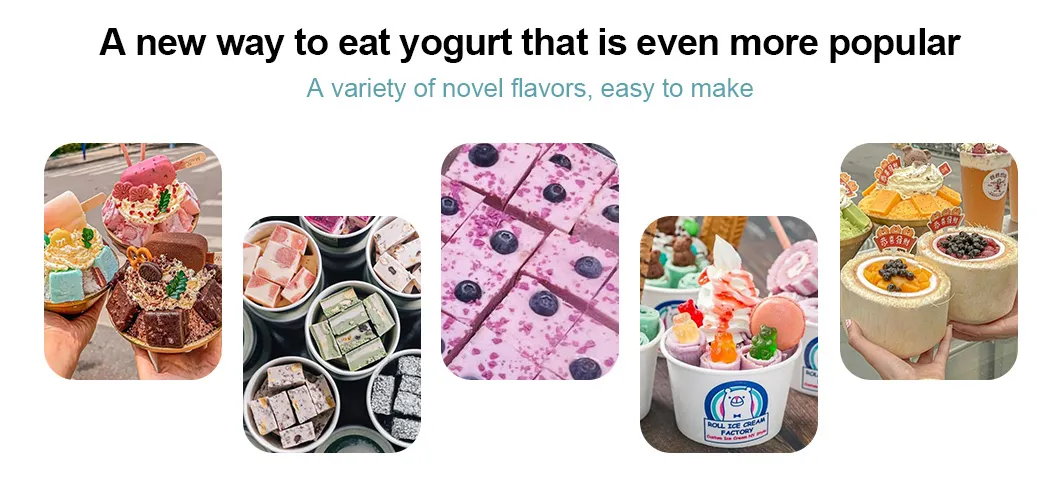Mini fried yogurt machine